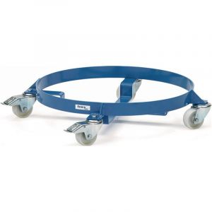 Roule-f&ucirc;t STA ouvert ID 610mm bleu brillant 60/200l F&ucirc;ts en t&ocirc;le d'acier FETRA