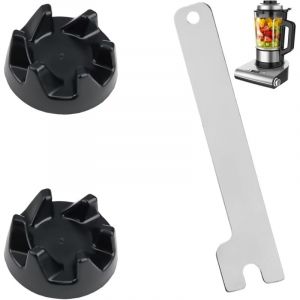 Lot de 2 Pi&egrave;ces Coupleur Compatible avec KSB5,Blender Engrenage avec Outil de Suppression,Pieces D&eacute;tach&eacute;es de M&eacute;langeur
