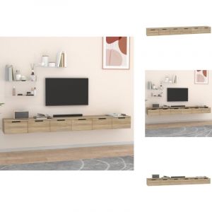 Vidaxl - Armoires murales 2 pcs Ch&ecirc;ne sonoma 102x30x20 cm - Etagere Murale - Biblioth&egrave;que Murale - Rangement Mural - Meubles Tv - Meuble Suspendus