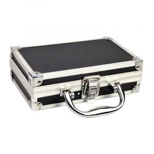 BoîTe à Outils en Alliage D'Aluminium, de Rangement D'Accessoires, Valise Aluminium Pratique, PoignéE Portable, Petite Outils,