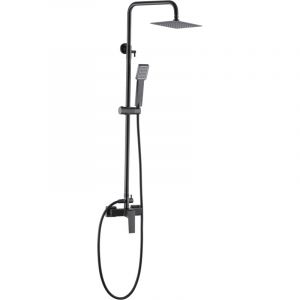 Mice Collection - Ensemble colonne de douche Barre de douche monocommande extensible en acier inoxydable avec douchette et poign&eacute;e de douche de
