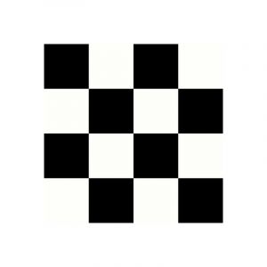 Sol vinyle effet damier noir & blanc - Rouleau de 2m x 30m