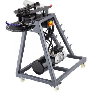 VEVOR Cintreuse de Tubes Electrique, 750 W, Cintreuse Mobile avec Roulettes, Verin Hydraulique 6 L, 3 Matrices et Angle de Cintrage Maximal 180&deg;,