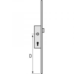 Crémone jet à larder bidirectionnelles cote D 980 mm longueur 1479 mm pour châssis 2 vantaux fouillot à 7,5 mm - FERCO