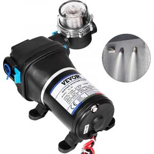 VEVOR Pompe a Membrane FL-30 Pompes a Eau 10 L / min Pompe a eau a Diaphragme Automatique Puissante 17 PSI Installation Rapide dans les Aliments, le