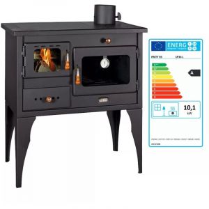Po&ecirc;le &agrave; bois. Puissance de chauffage de 10 kW. Po&ecirc;le &agrave; combustible solide avec four. Plaques chauffantes en fer. Mod&egrave;le ' Prity 1P34L'