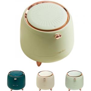 Petite poubelle de cuisine, mini poubelle de salle de bain avec couvercle, corbeille &agrave; papier pour bureau, chambre &agrave; coucher ou table de chevet (vert