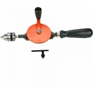Jeffergarden Chignole, mini perceuse manuelle &agrave; manivelle avec double pignons et mandrin r&eacute;glable pour le bois, le bambou, le m&eacute;tal fin et doux, le