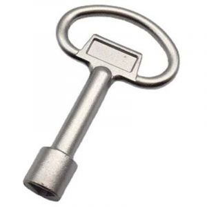 LAOYE Cle Triangle Poubelle Cl&eacute; Poubelle Jaune Triangulaire Clef Triangle &agrave; Douille en M&eacute;tal pour Compteur Gaz Ascenseurs Armoire Electriques Coffret