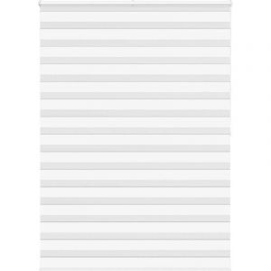 Torana - Store z&egrave;bre blanc 155x200 cm largeur du tissu 150,9cm polyester