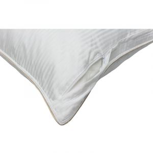 Lestra - Oreiller 'Fjord Grand Hotel' déhoussable Ferme Com'Duv Satin de coton rayé Taille d'oreiller: Oreiller 65 x 65 cm