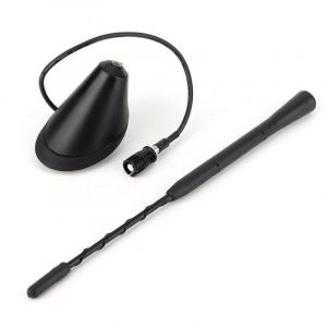 RHG Antenne c3, Antenne de Voiture, m&acirc;t d'antenne de Tige d'antenne en Spirale AM de Radio FM Universelle Noire de Voiture avec la Base