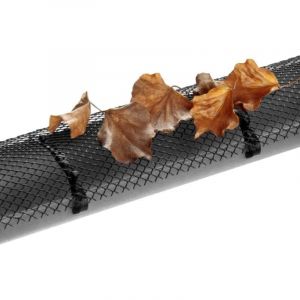 Grillage de protection goutti&egrave;re 6m 10 clips fixation se d&eacute;coupe r&eacute;sistant intemp&eacute;ries prot&egrave;ge-goutti&egrave;re grille anti-feuilles noir