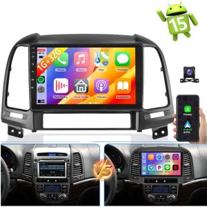 Autoradio Android 15 avec Apple CarPlay, RDS, GPS et Wi-Fi pour Fiat Doblo MK2/Opel Combo D, &eacute;cran tactile, compatible Apple CarPlay et Android 15.