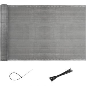 Einfeben - Brise vue renforcé 1.5 x 25 m Brise vue Pour Balcon hdpe barrière maille pare brise Gris