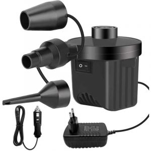 Alovez - Pompe à Air Électrique Gonfleur Dégonfleur, Gonfleur avec 3 Buses Pompe à Pagaies Haute Puissance pour Matelas Pneumatique, Matelas