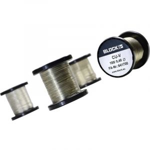 Fil de cuivre ø extérieur (sans vernis isolant): 0.80 mm 17 m 0.10 kg - Block
