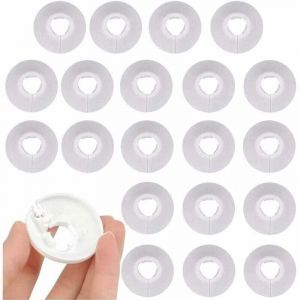 30 pcs Cache-tuyau,Colliers de Pipe Couvercles de Tuyaux de Radiateur en Plastique pour Tuyau, rosaces de recouvrement Pour cacher les tuyaux de