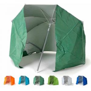 Parasol de plage portable moto pliable l&eacute;ger tente 200 cm Piuma - Vert fonc&eacute;