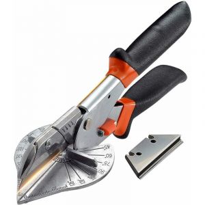 Ahlsen - Cisaille à Onglet à Angle 45 ° -135 °, Ciseaux à Goulotte Multifonction, Outil de Coupe Quart de Rond pour Couper des Tuyaux en Pvc Ppr Pe,