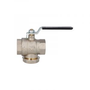 Vanne &agrave; bille Superfilter DN40 (1 1/2') avec filtre et aimant, levier en acier noir