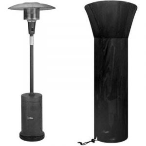Housse de chauffage 226 x 85 x 48 cm, Housse parasol chauffant ext&eacute;rieur en tissu Oxford 210D robuste Noir , imperm&eacute;able, coupe-vent, protection UV,