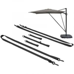 5 pi&egrave;ces sangle de fixation pour parasol d&eacute;port&eacute;, pare-vent pour parasols d&eacute;port&eacute;s en porte-&agrave;-fajustable anti-vent pour parasols en porte-&agrave;-f sangle