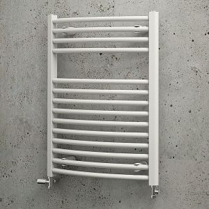 Schulte - jamais utilisé ] - Radiateur sèche-serviette à eau chaude Europa, blanc, inertie fluide, vertical 70 x 50 cm, 330 w