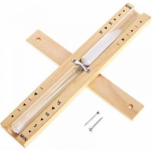 Sablier sauna en bois 15 minutes - Accessoire de sauna - Minuteur avec sablier rotatif - R&eacute;sistant &agrave; la chaleur - Montage mural - Respectueux de