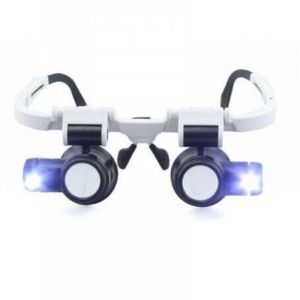 Loupe r&eacute;glable T&ecirc;te de T&ecirc;te de T&ecirc;te Loupe avec Lumi&egrave;re LED 8 X 15 X 23 X Lunettes Jumelles Loupe Mains Libres Loupe pour Lire, Loupe, Montre et