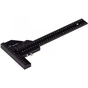 Règle de charpentier, règle multifonctionnelle pour le travail du bois, règle en aluminium en forme de t, outil de traçage, outil de mesure de 0 à