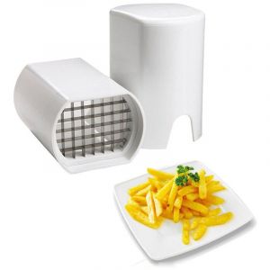 Kitchen - Coupe Frite/Legumes Manuel - Livré avec 2 Grilles de Coupe - Découpage des Pommes de Terre Grâce, Coupe Légumes Antidérapant pour Faire des