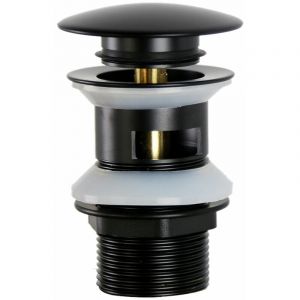 Universelle G1 1/4" Laiton Bonde de Lavabo Pop up Bonde de Vidange pour Lavabo avec trop-plein Trop Plein, Syst&egrave;me clic-clac, Installation Sans