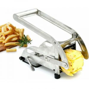 Coupe Frite, Coupe Frite Professionnel avec des 2 Lames de 12mm et 9mm, Technologie Antid&eacute;rapante, Coupe-L&eacute;gumes, Accessoires pour Friteuse, Coupe