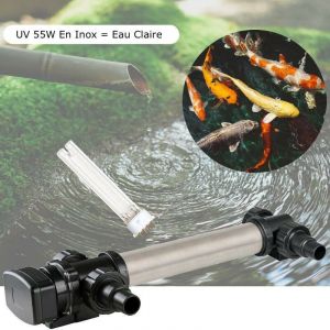 Le Poisson Qui Jardine - u.v inox 55W St&eacute;rilisateur - Clarificateur Pour Bassin De Jardin De Plus De 20 m&sup3; + 1 Ampoule Suppl&eacute;mentaire