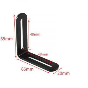 4 Pi&egrave;ces &Eacute;querre de Fixation Mural, 65x65mm Equerre Fixation , Supports &Eacute;querre Angle 90 Degr&eacute;s en Forme de L, Eequerre Metallique &Eacute;querres &Eacute;querre