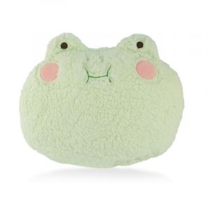 Coussin peluche grenouille cr&egrave;me/jaune clair (vert clair), d&eacute;coration cr&eacute;ative pour le bureau, la chaise, le canap&eacute; et le lit Cadeau d'anniversaire