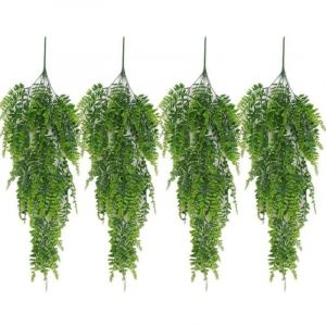4pcs 80cm Artificielle Foug&egrave;re de Boston Plante Grimpante Vigne Plante Suspendue Foug&egrave;re Int&eacute;rieure Ext&eacute;rieure Artificielle Vigne