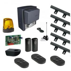 CAME Kit Automatisme de portail coulissant BX-708AGS + 5m cremaillere + 2 Top Connect + Antenne Top433EN BX78