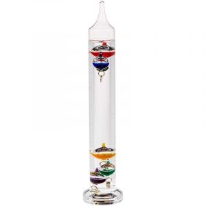 Objet de D&eacute;coration/Thermom&egrave;tre de Galil&eacute;e en Verre/Dimensions : 28 x 5,5 cm