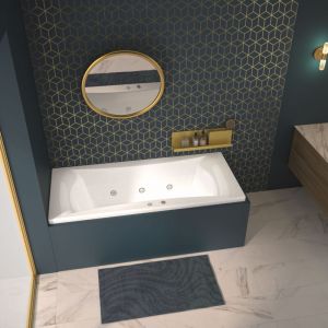 Kinedo - Baignoire Balneo Rectangulaire - Avantage - 180 x 80 cm - Fabrication fran&ccedil;aise - Sans tablier