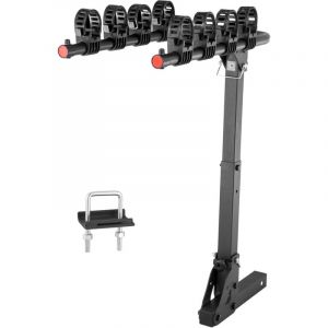 Mophorn - vevor Porte-Velos pour 4 Velos Porte-Bagages sur Attelage Capacite de Charge Maximale de 68 kg Compatible avec Receveurs de 51 mm pour