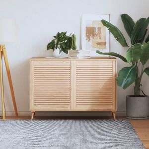 Portes d'armoire &agrave; persiennes, Porte de placard 2pcs 69x59,4cm bois de pin massif ASAF89951 design in