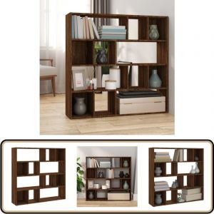 Bibliothèque/Séparateur de pièce Chêne marron 105x24x102 cm - Bibliothèque - Séparateur De Pièce - Meuble Rangement - Étagères - Bibliothèque Design