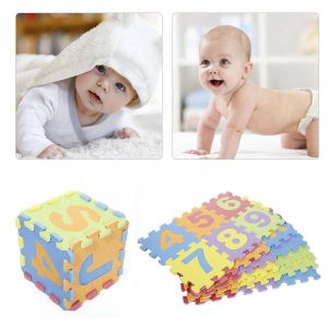 Tapis de Puzzle en Mousse, 36 pcs eva Multicolore, Non Toxique, Imperméable et à Emboîtement Tapis de Jeu Puzzle Mousse, Couleur: Alphabet&Nombre