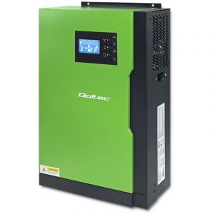 Onduleur solaire hybride hors r&eacute;seau Qoltec 6 kVA 3,5 kW 100 A 24 V MPPT Sinus