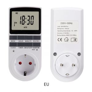 1 Pack) Prise Programmable Digitale avec Compte à rebours Minuterie Numérique Journalier/Hebdomadaire Programmateur Prise Electrique avec Ecran lcd