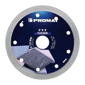Promat - Disque à tronçonner diamant carreaux pro x d. 125 mm perçage 22,23 mm Meuleuse d'angle hauteur seg. 10 mm épaisseur seg. 1,4 mm