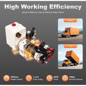 Pompe hydraulique pour remorque basculante, groupe hydraulique 12 V, pompe hydraulique simple &agrave; action pour benne basculante, pompes hydrauliques et