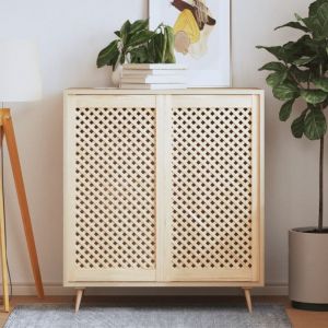 Maisonchic - Portes d'armoires, Porte de placard en treillis 2 pcs 49,5x99 cm pin massif ASAF92855 design in